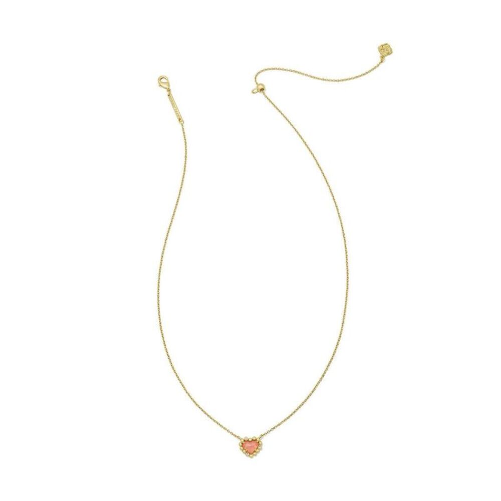 Kendra Scott Anna Framed Pendant Necklace - Light Mauve/Gold